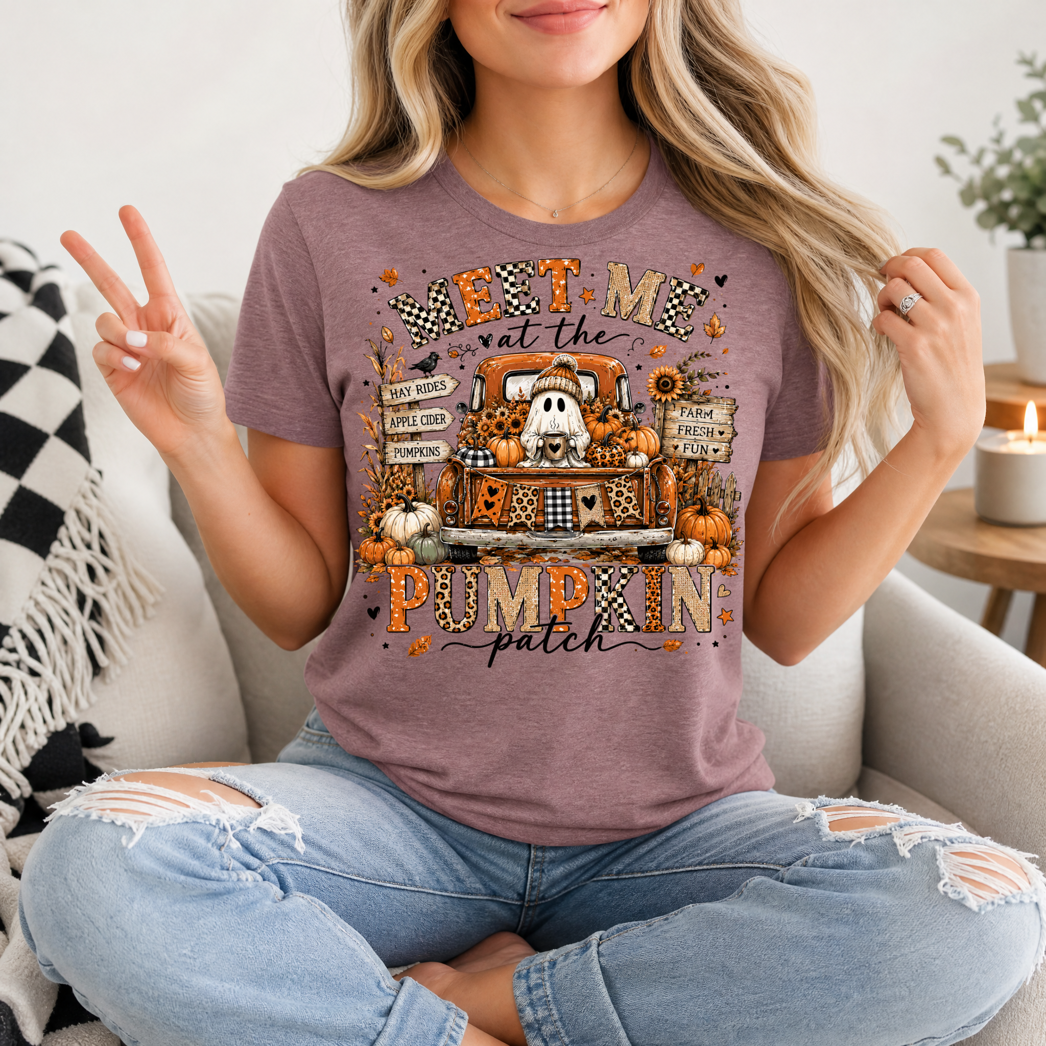 Pumpkin Patch Truck Premium Graphic Tee