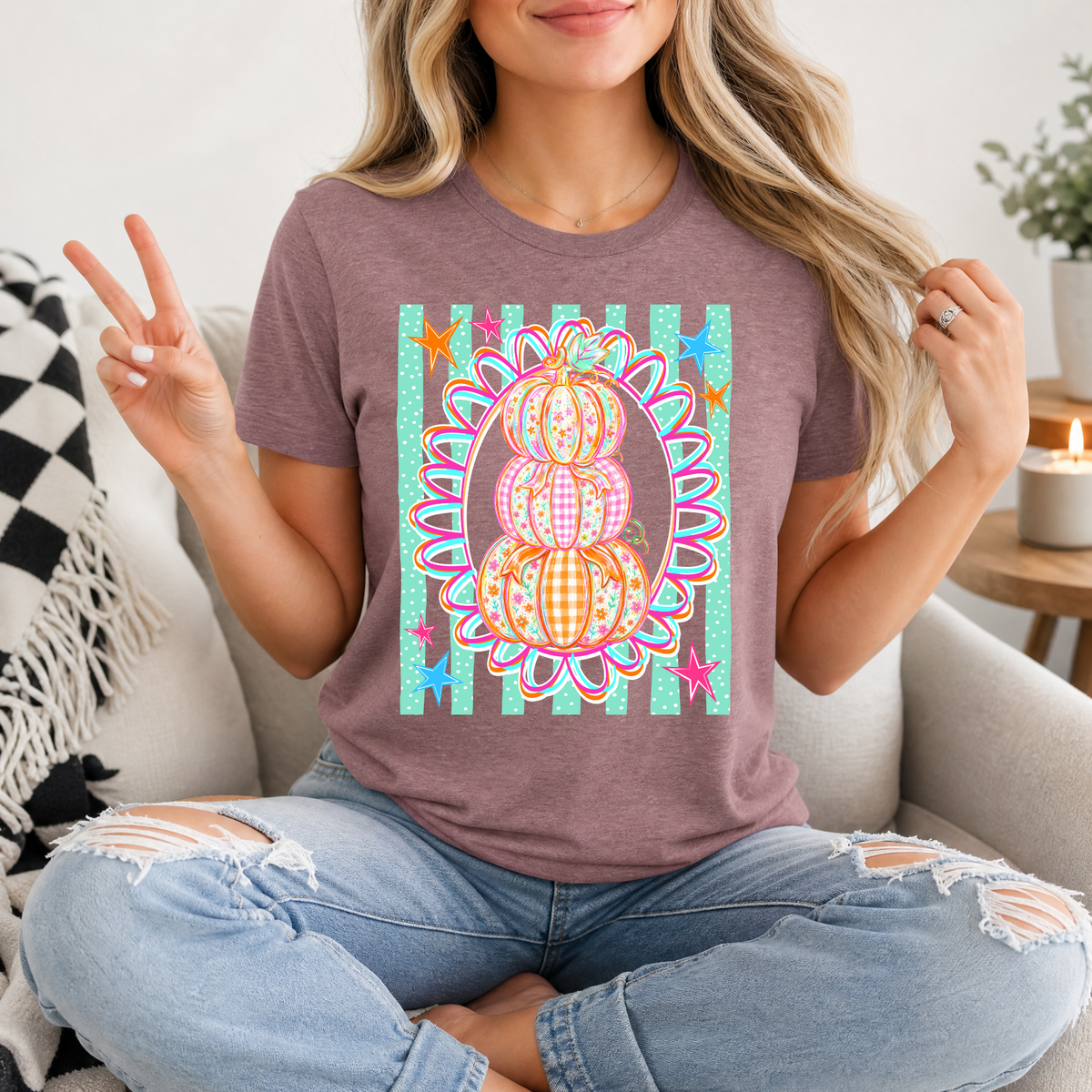 Pumpkin Stack Premium Graphic Tee