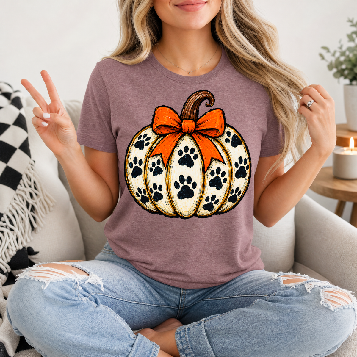 Paw Pumpkin Premium Graphic Tee