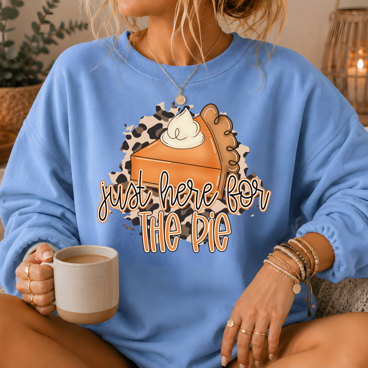Just Here for the Pie Crewneck Sweatshirt