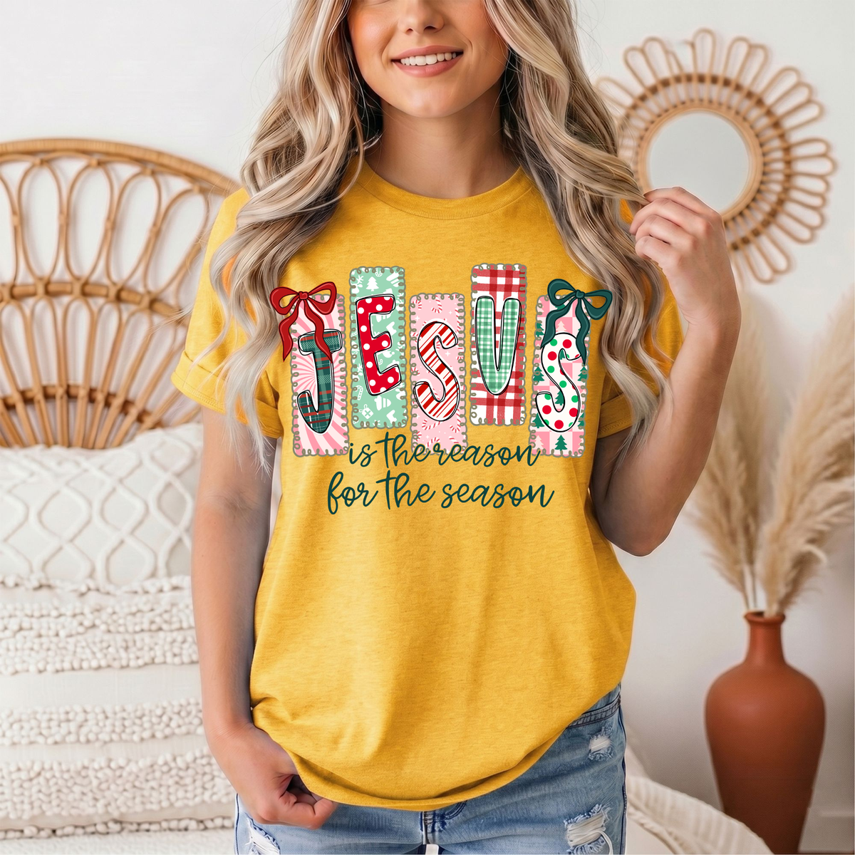 Jesus Is the Reason for the Season Christmas Graphic Tee