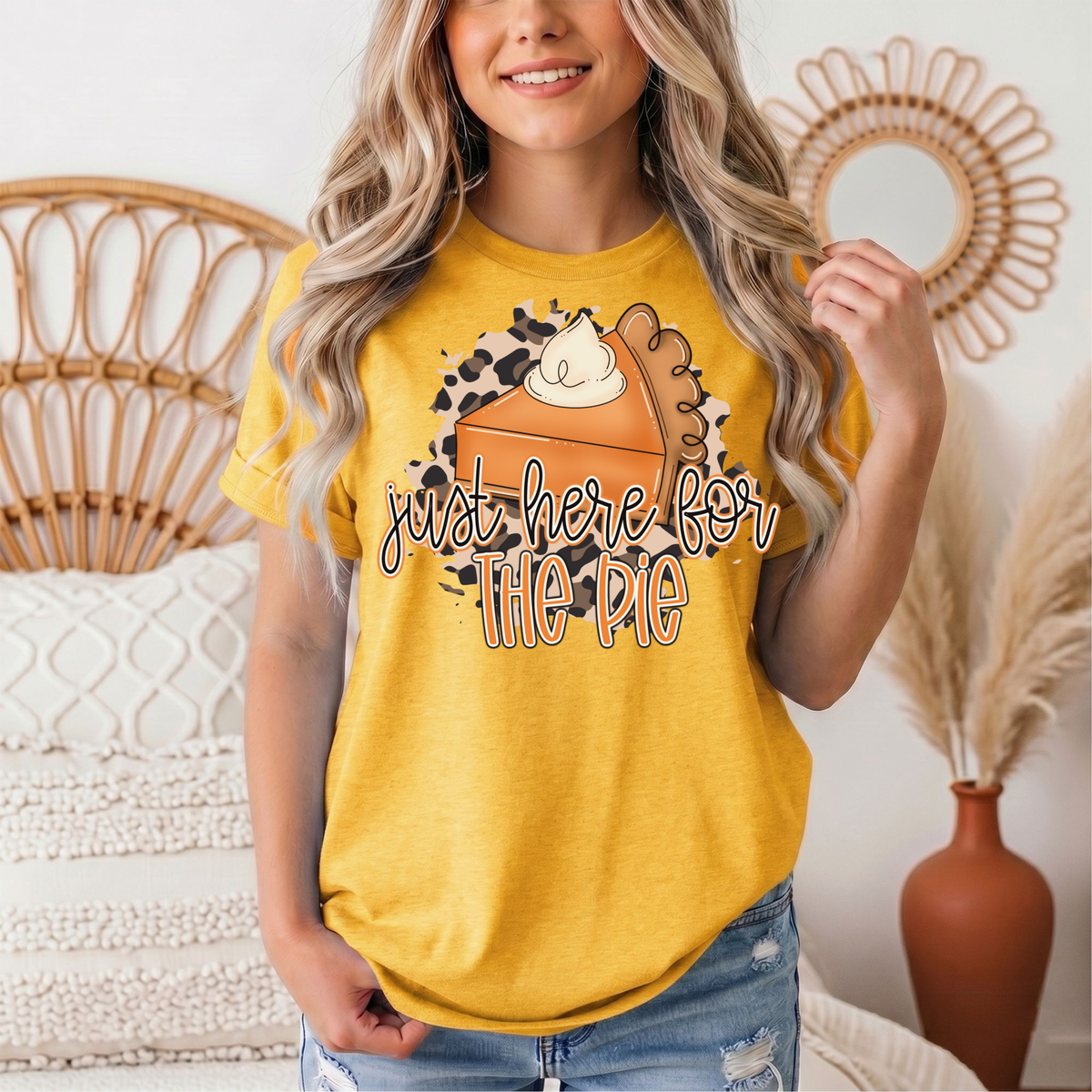 Just Here for the Pie Pumpkin Pie Graphic Tee