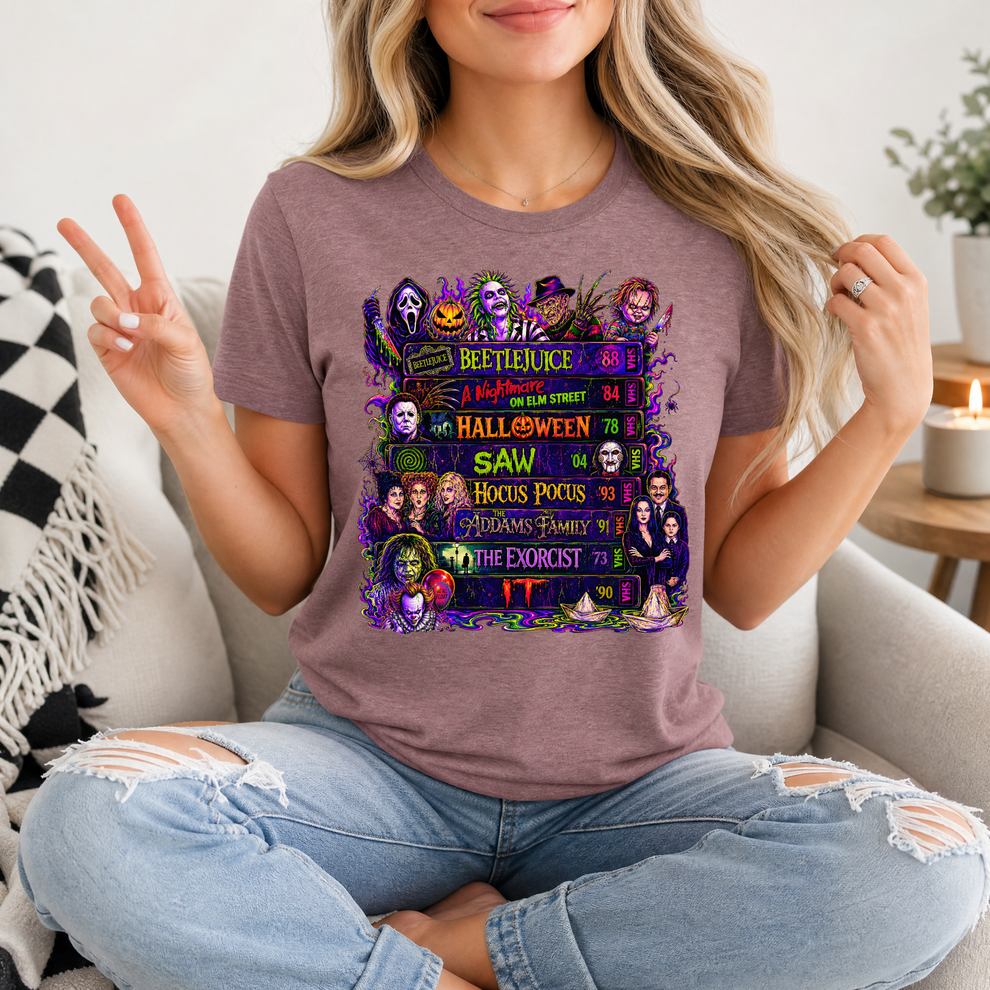 90's Halloween VHS Premium Graphic Tee