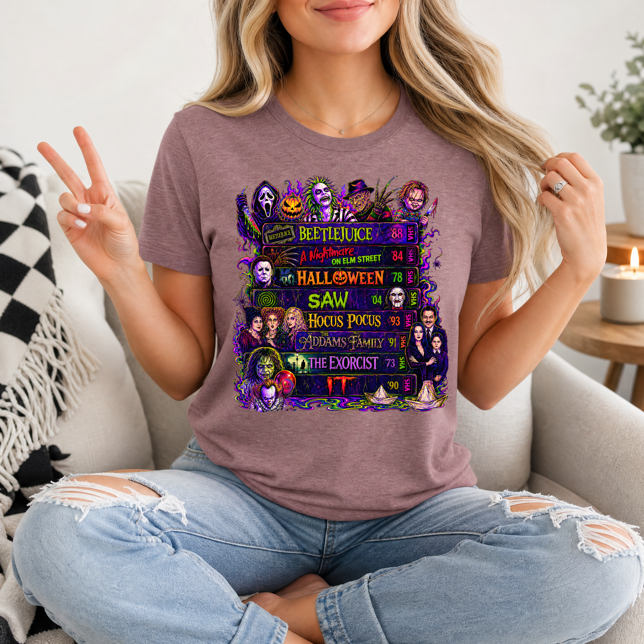 90's Halloween VHS Premium Graphic Tee