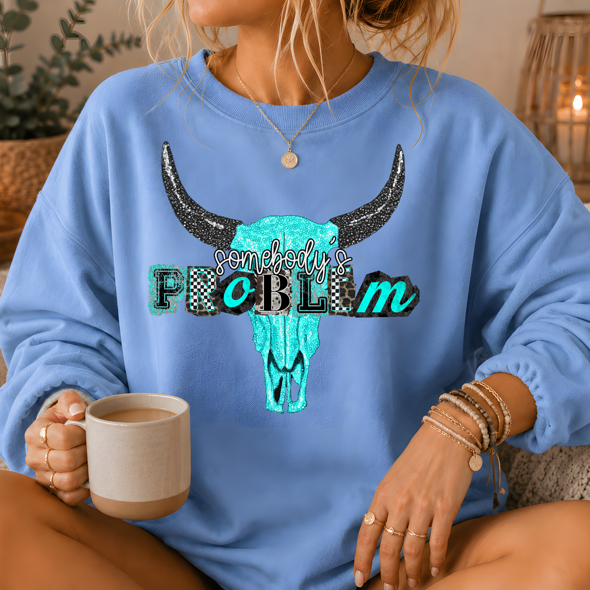 Somebody's Problem Longhorn Crewneck Sweatshirt
