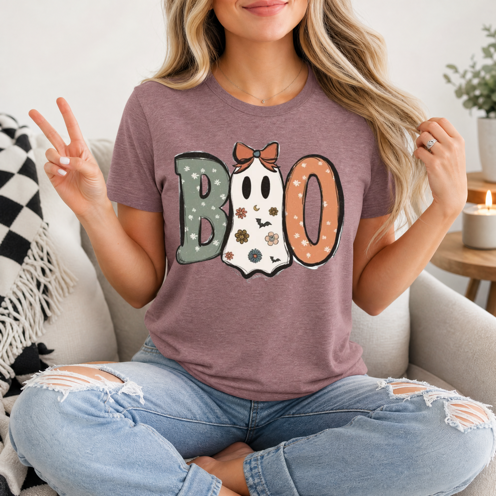 Boo Bow Ghost Premium Graphic Tee