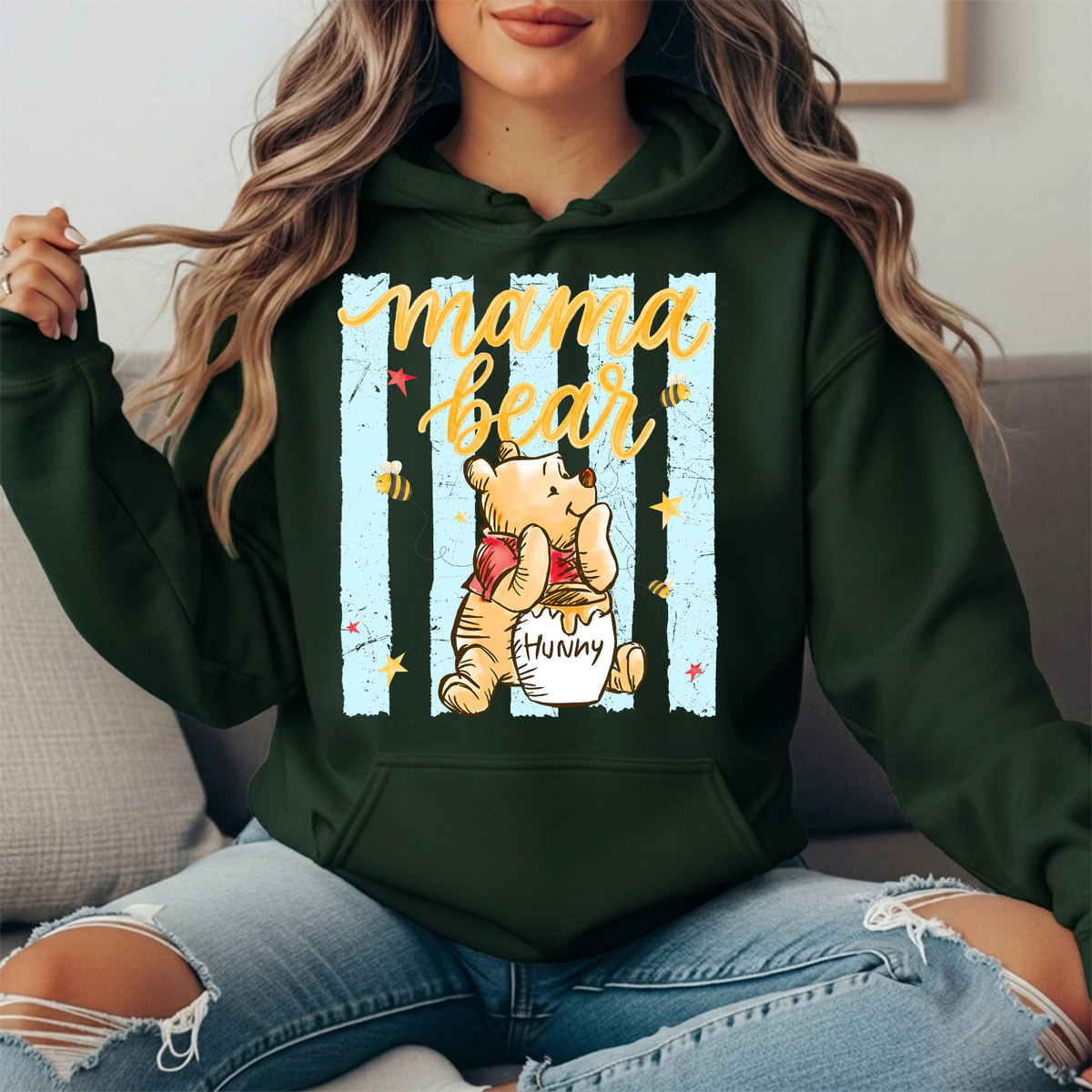 Mama Bear Honey Pot Graphic Hoodie