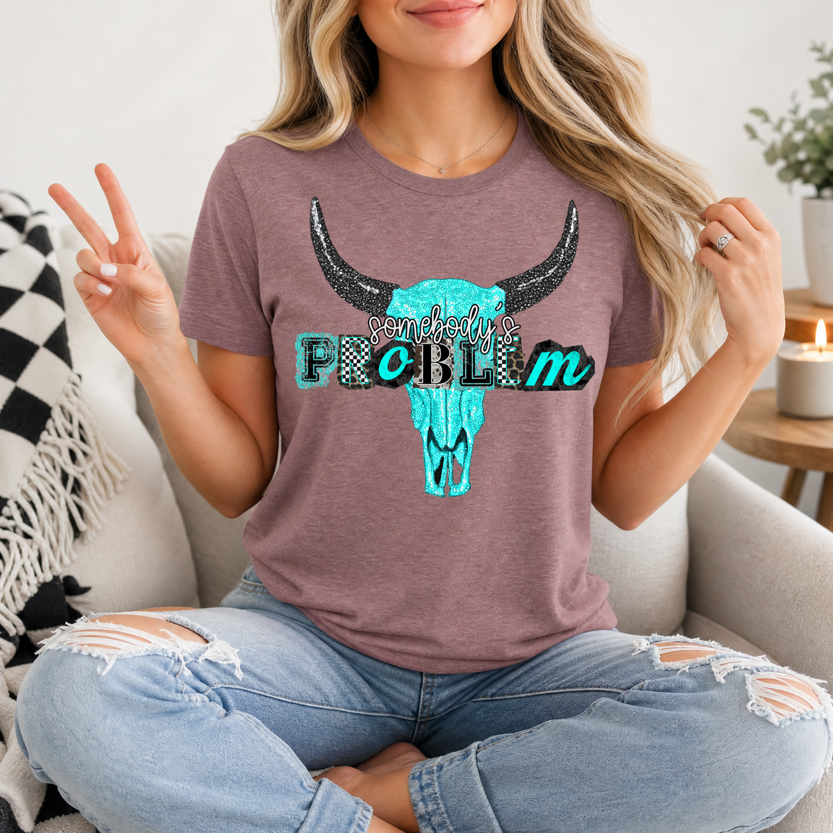 Somebody's Problem Longhorn Premium Graphic Tee