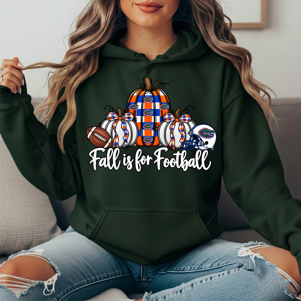 Florida Gators Fall Is for Football Pumpkin Graphic Hoodie