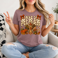 Memaw Thanksgiving Turkey & Bow Graphic Tee