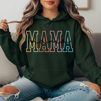 Pastel Mama Outline Graphic Hoodie