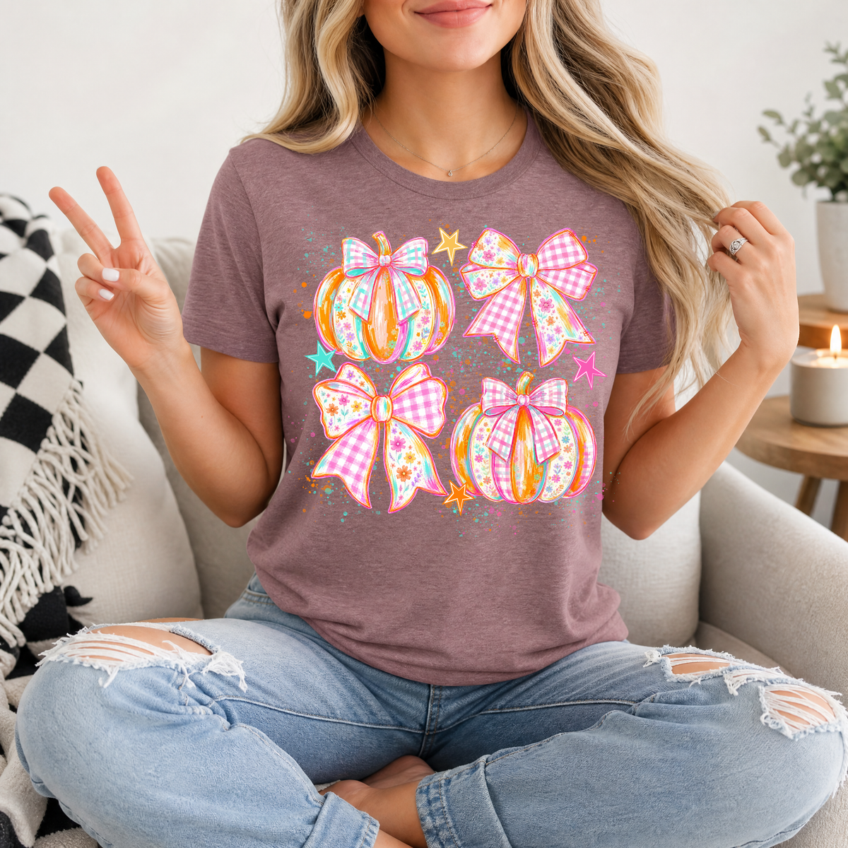 Pumpkin Bows Premium Graphic Tee