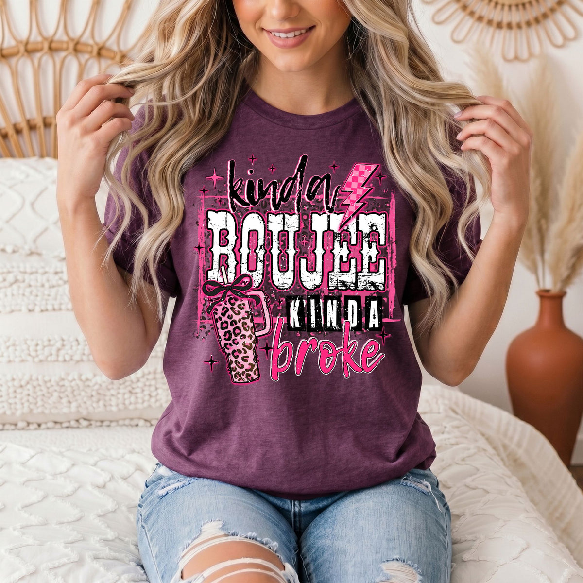 Kinda Boujee Kinda Broke Graphic Tee