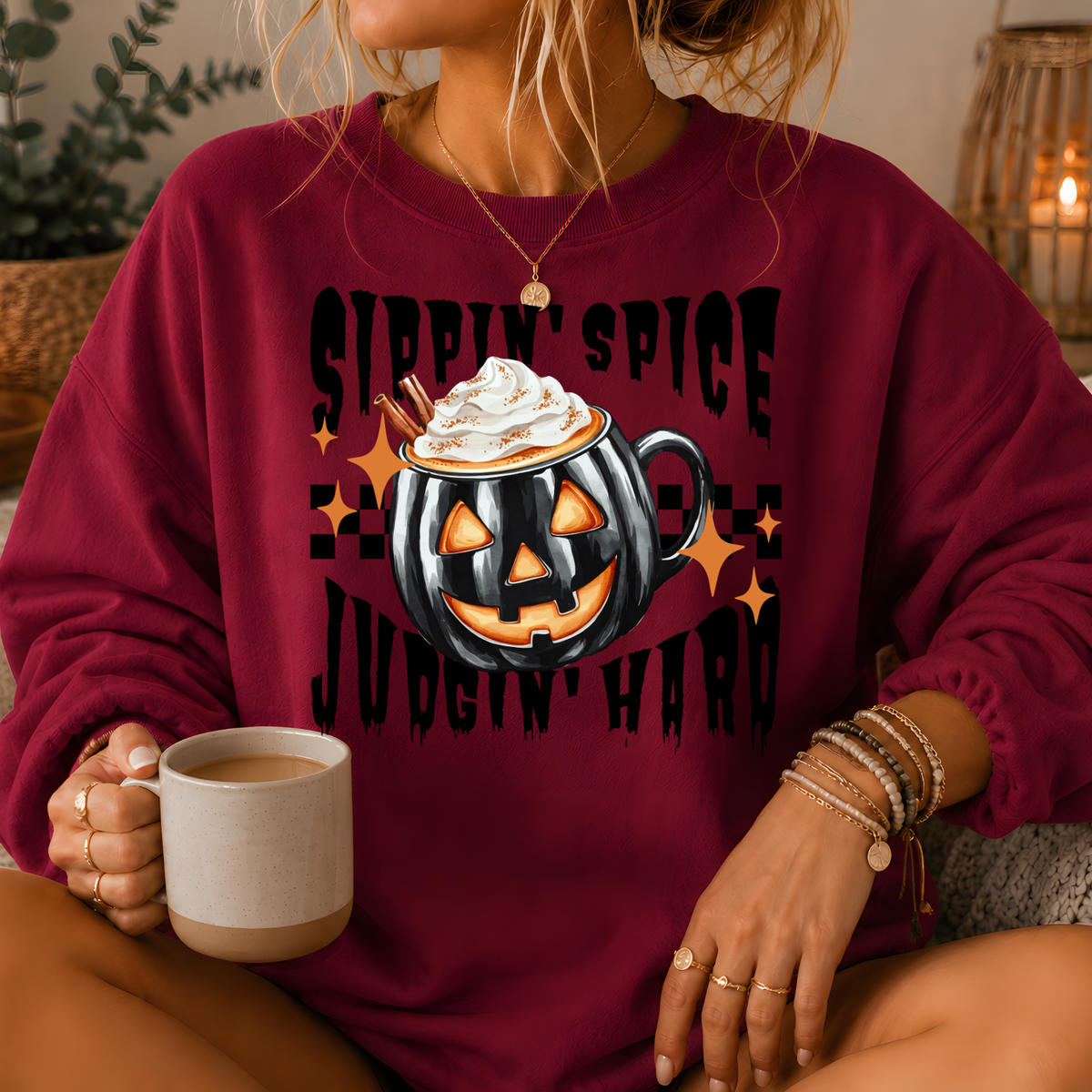 Sippin' Spice Premium Crewneck Sweatshirt