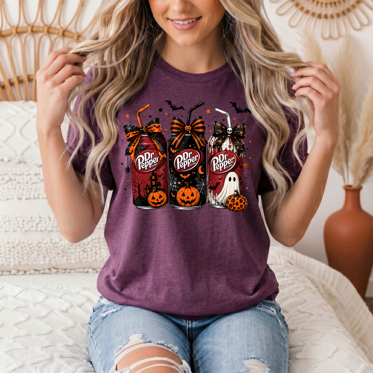 Dr P Halloween Bows & Ghost Graphic Tee