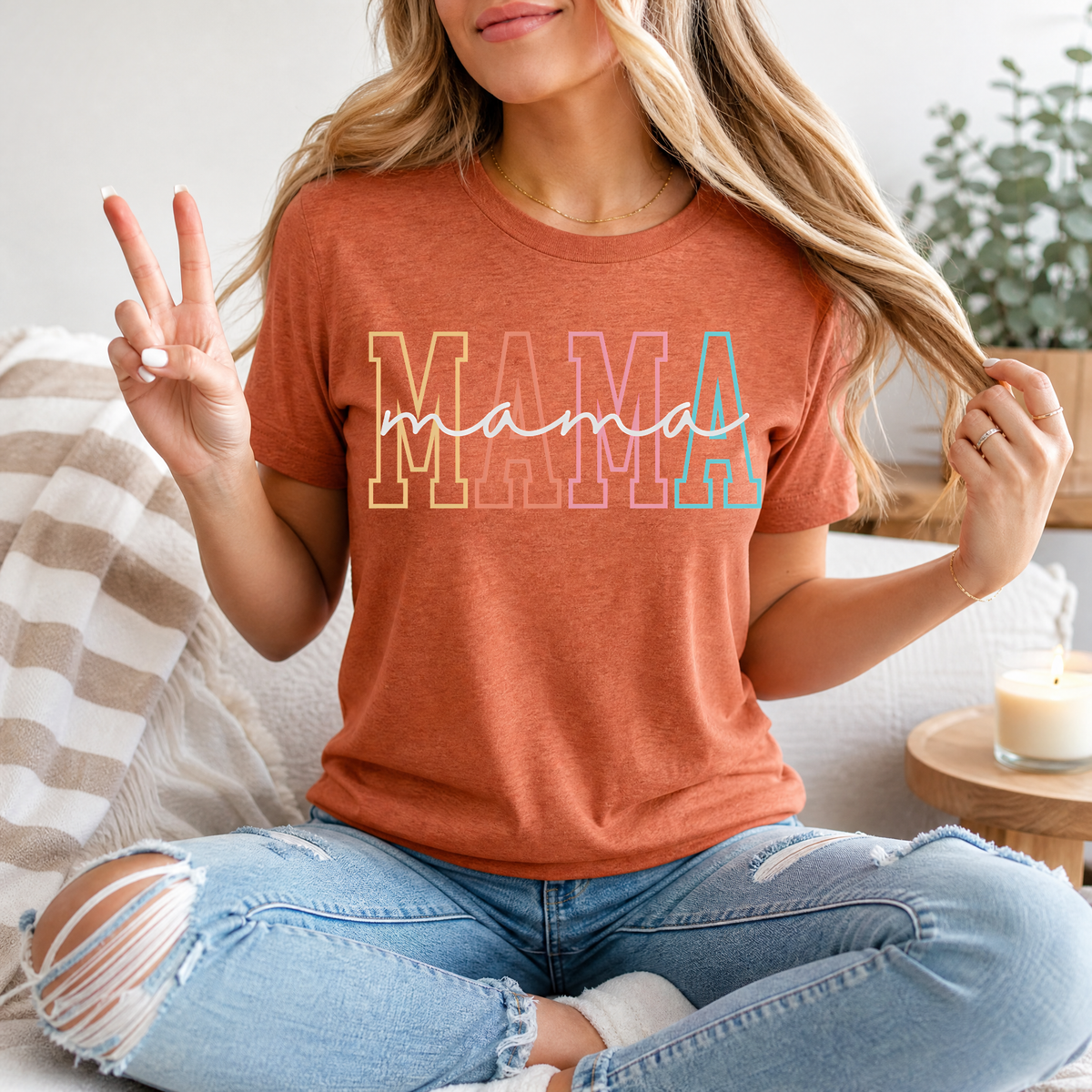 Neon Mama Outline & Script Graphic Tee