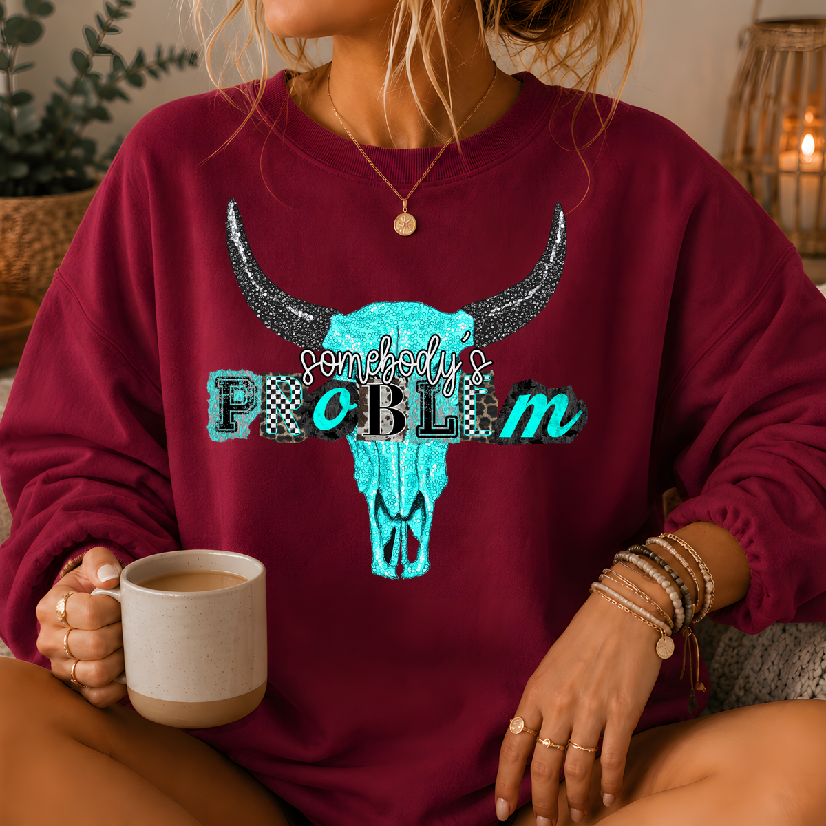 Somebody's Problem Longhorn Crewneck Sweatshirt