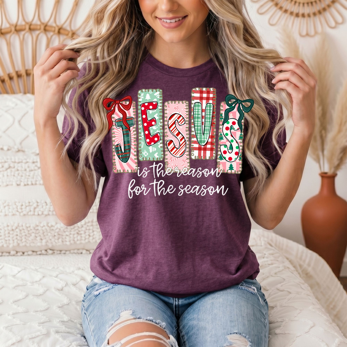 Jesus Is the Reason for the Season Christmas Graphic Tee