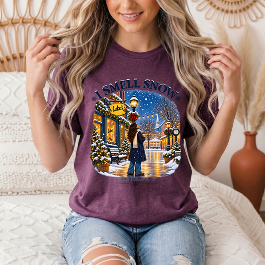 I Smell Snow Graphic Tee – Stars Hollow Winter Scene