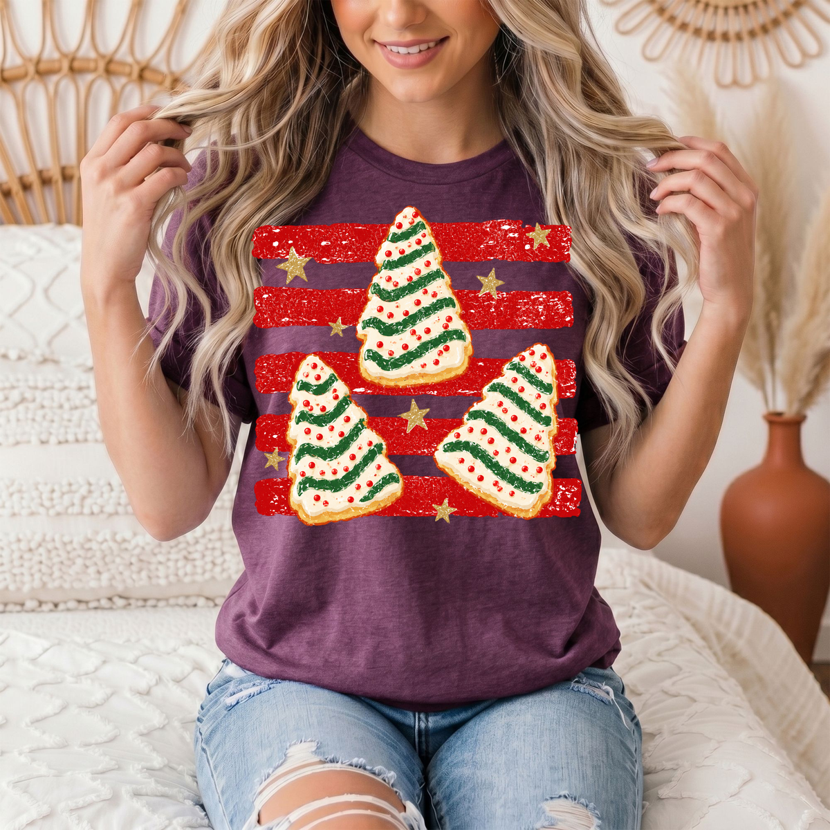 Christmas Tree Snack Cake Graphic Tee
