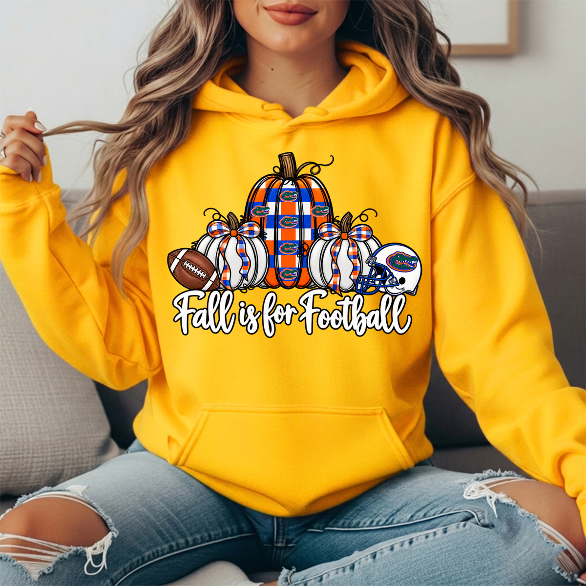 Florida Gators Fall Is for Football Pumpkin Graphic Hoodie