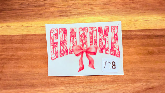 #178 Pink Grandma with a bow