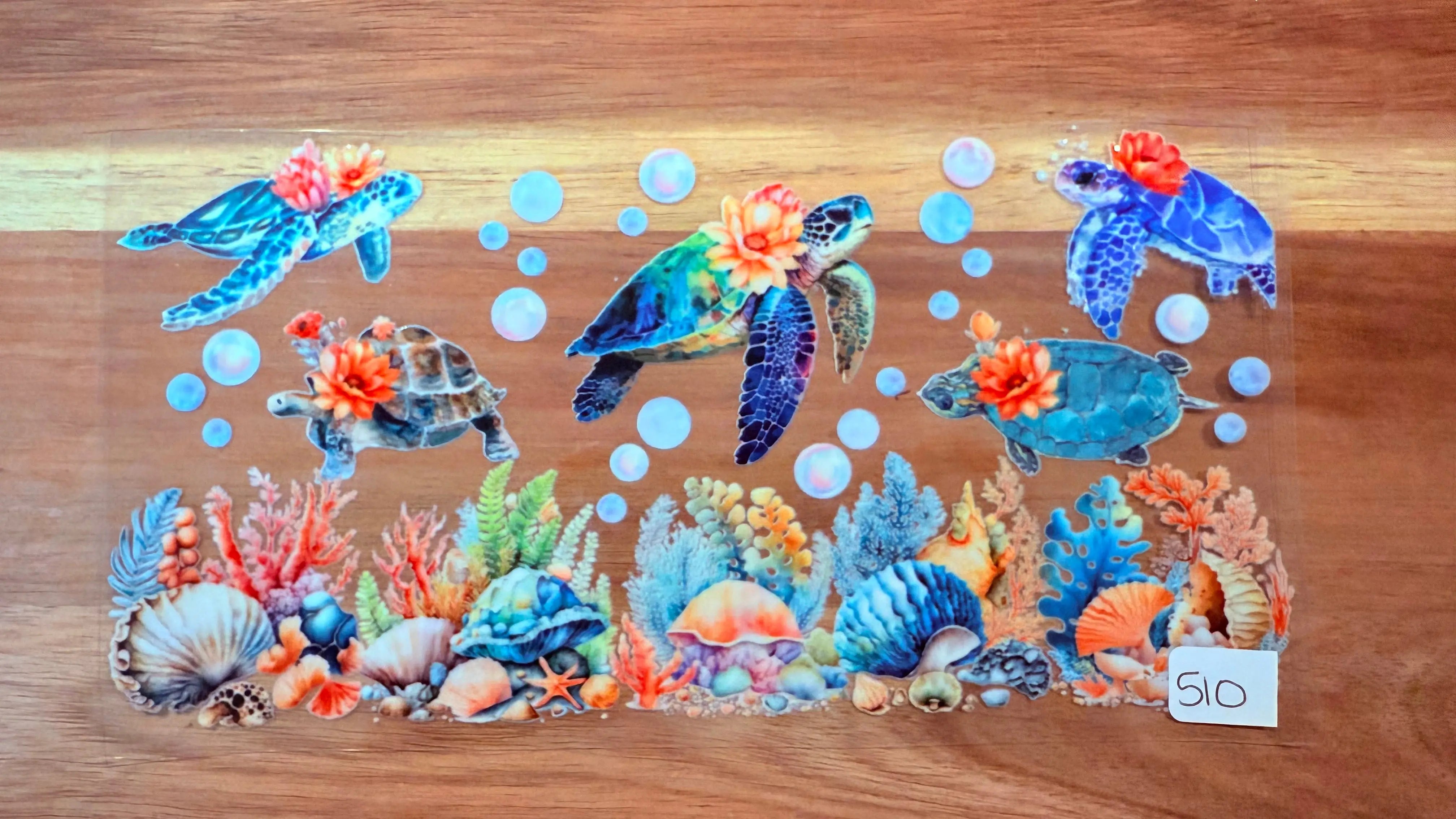 #510 Turtles under water K's Krafty Barn