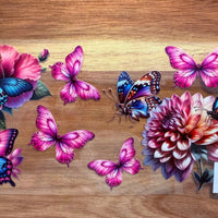 #376 Butterflies with purple and teal K's Krafty Barn