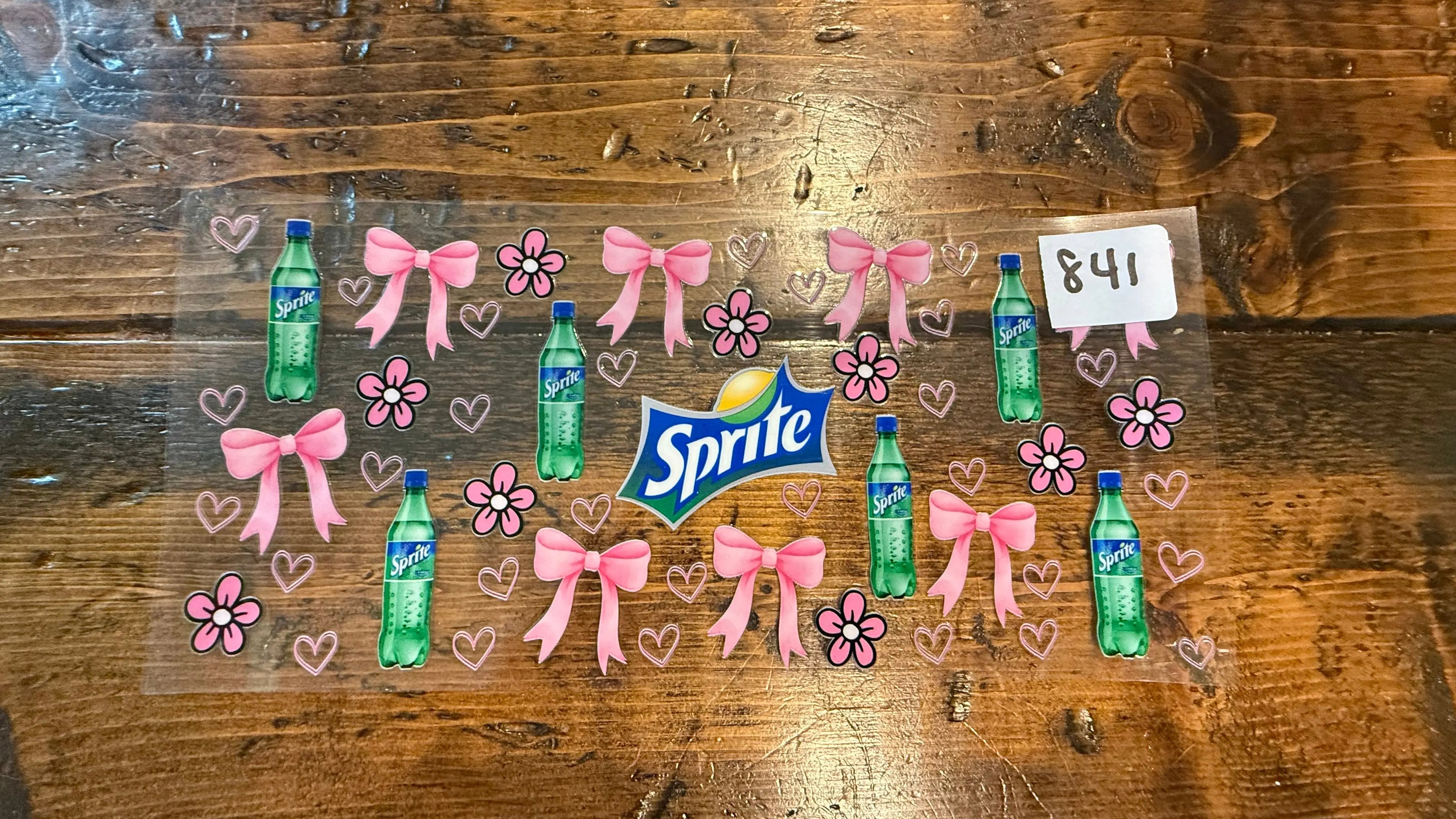 #841 Pink bows with bottles K's Krafty Barn