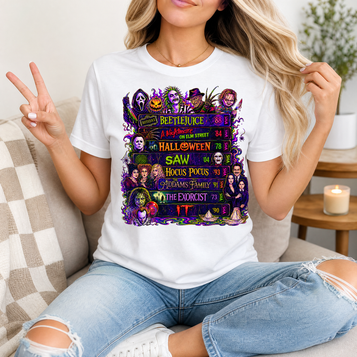 90's Halloween VHS Premium Graphic Tee