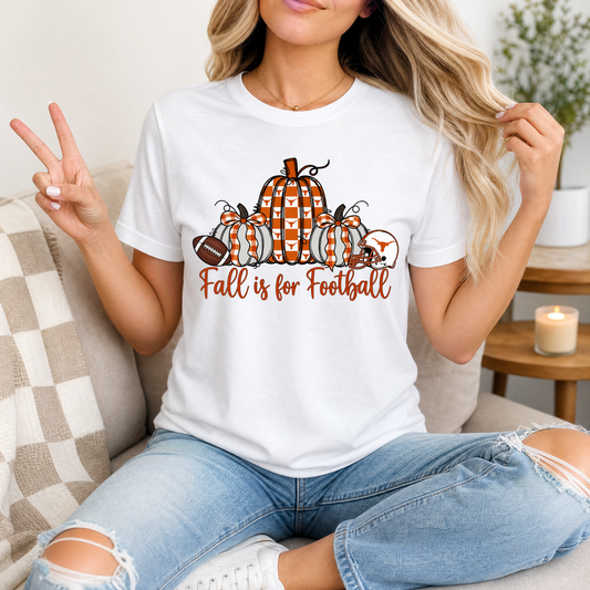 Fall Is For Football - Texas Premium Graphic Tee