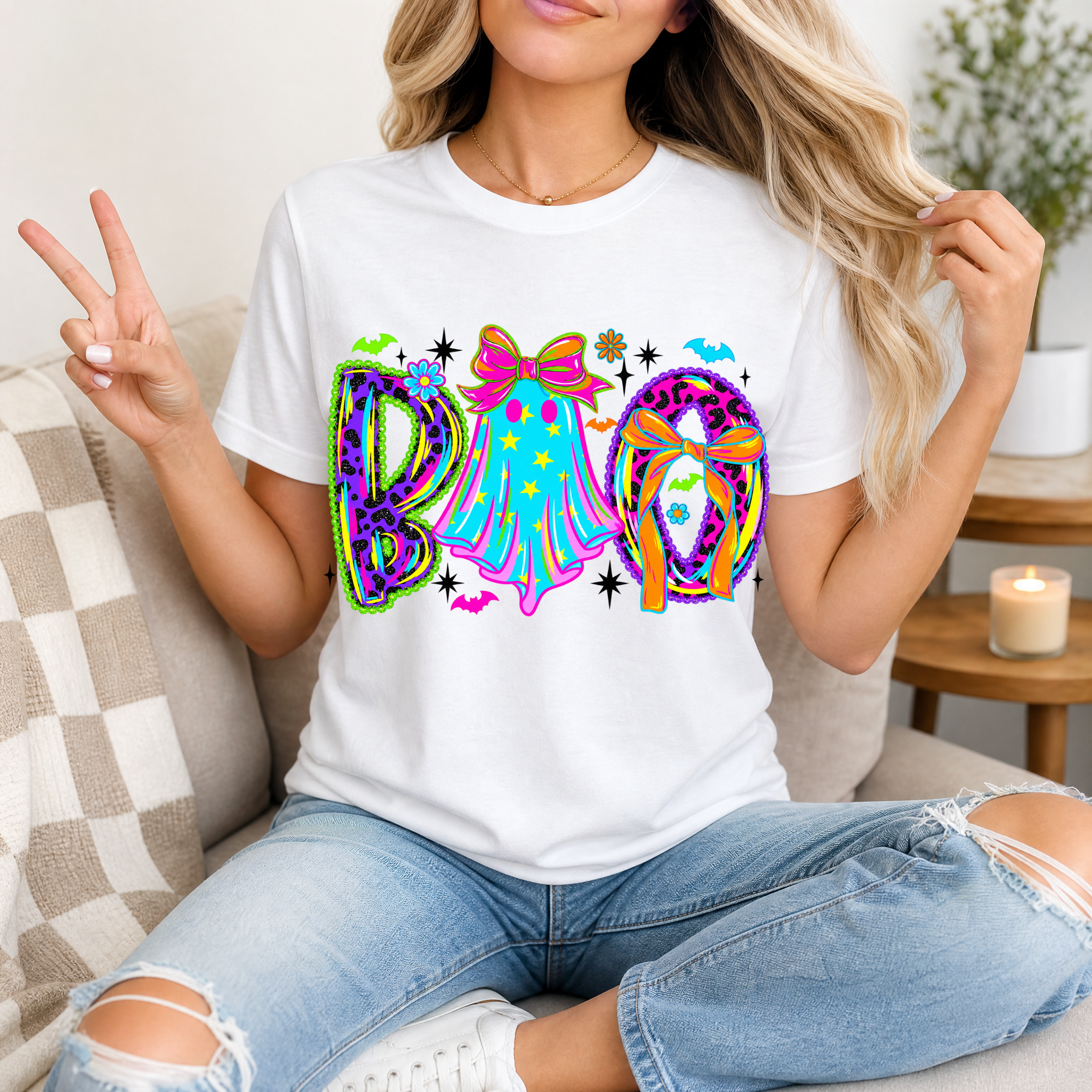 Neon BOO Premium Graphic Tee