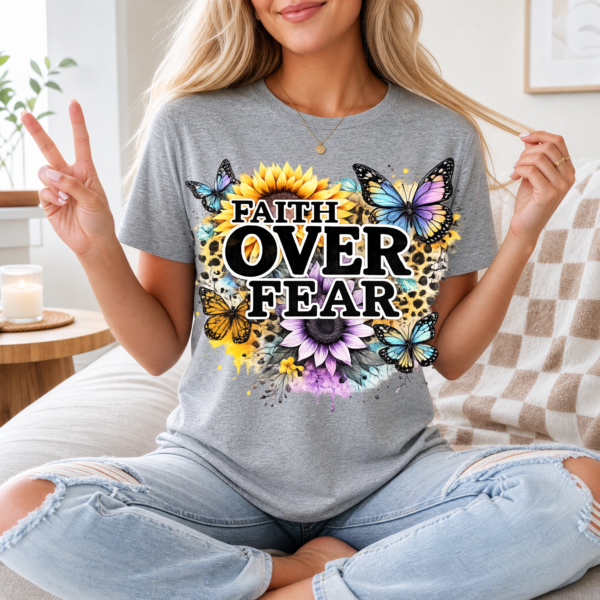 Faith Over Fear Premium Graphic Tee