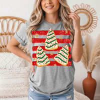 Christmas Tree Snack Cake Graphic Tee