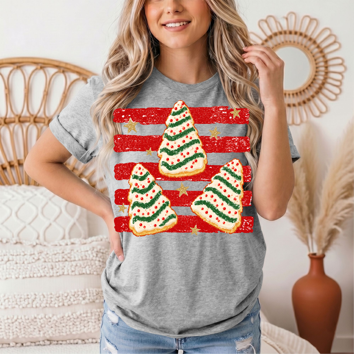Christmas Tree Snack Cake Graphic Tee