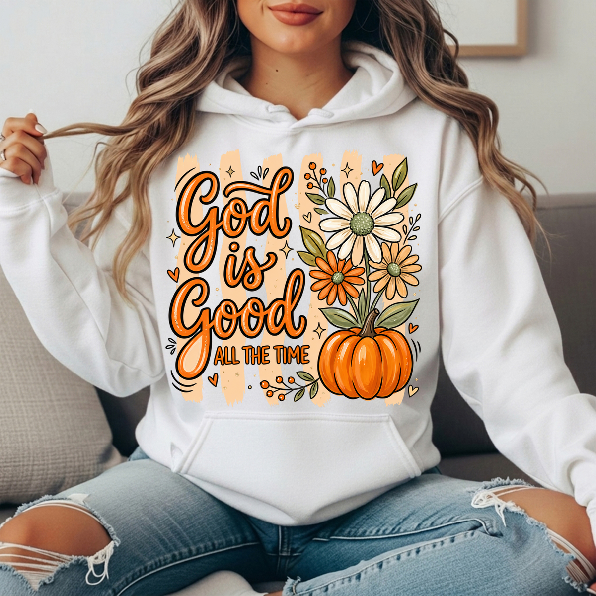 God Is Good Pumpkin Premium Hoodie Sweatshirt