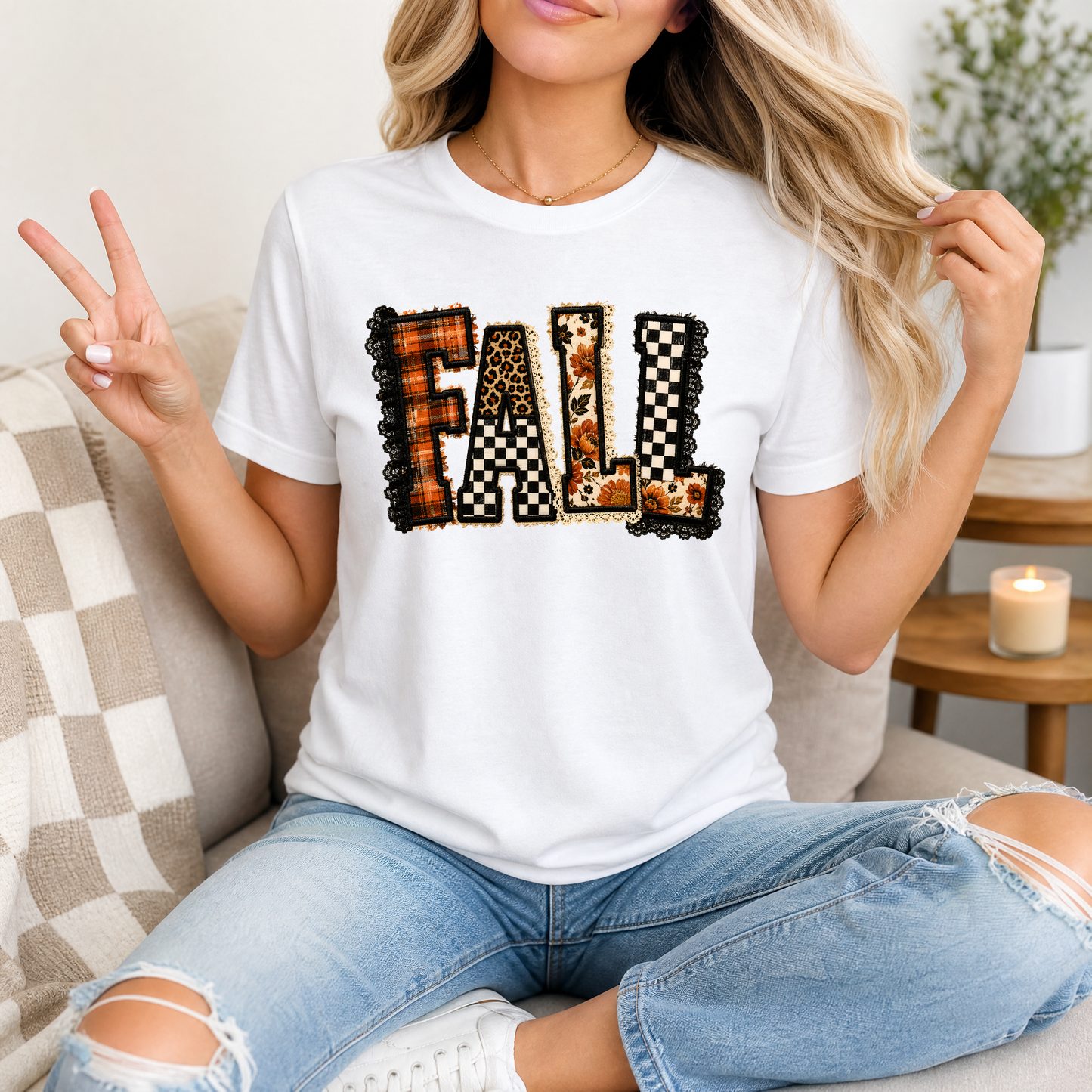 Fall Patchwork Premium Graphic Tee