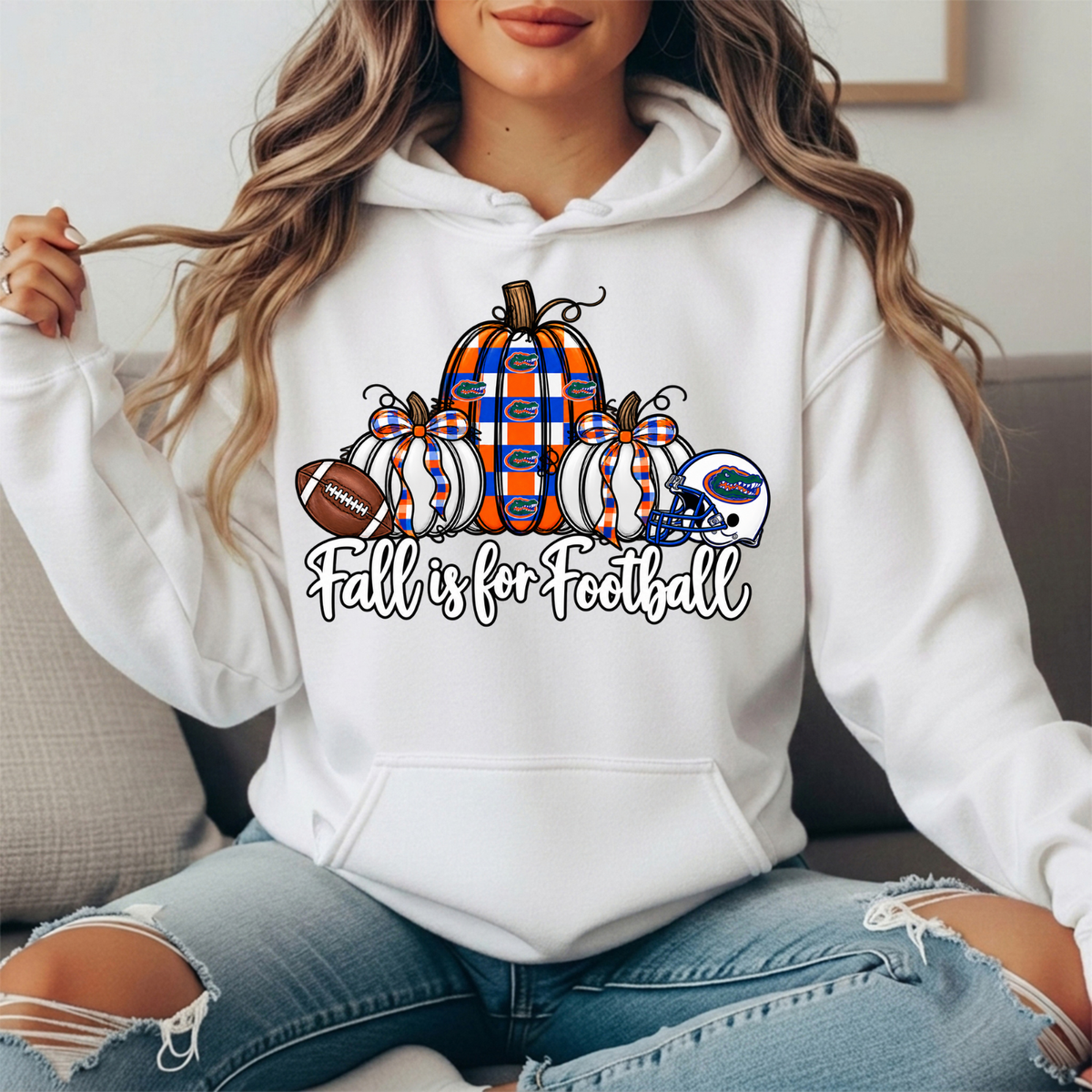 Florida Gators Fall Is for Football Pumpkin Graphic Hoodie