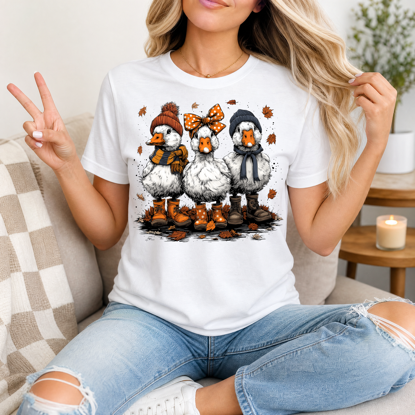 Autumn Duck Trio Premium Graphic Tee