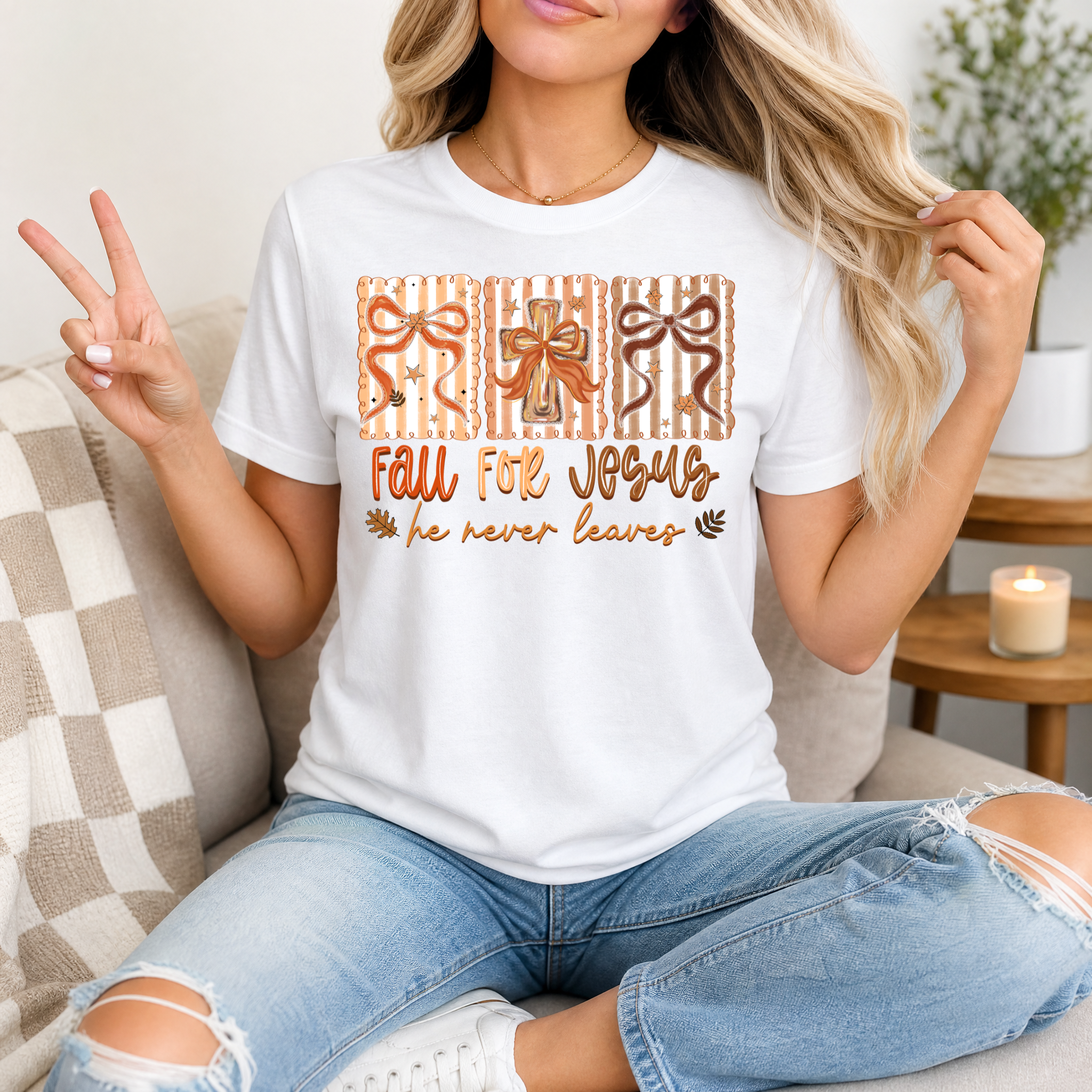 Fall for Jesus Premium Graphic Tee