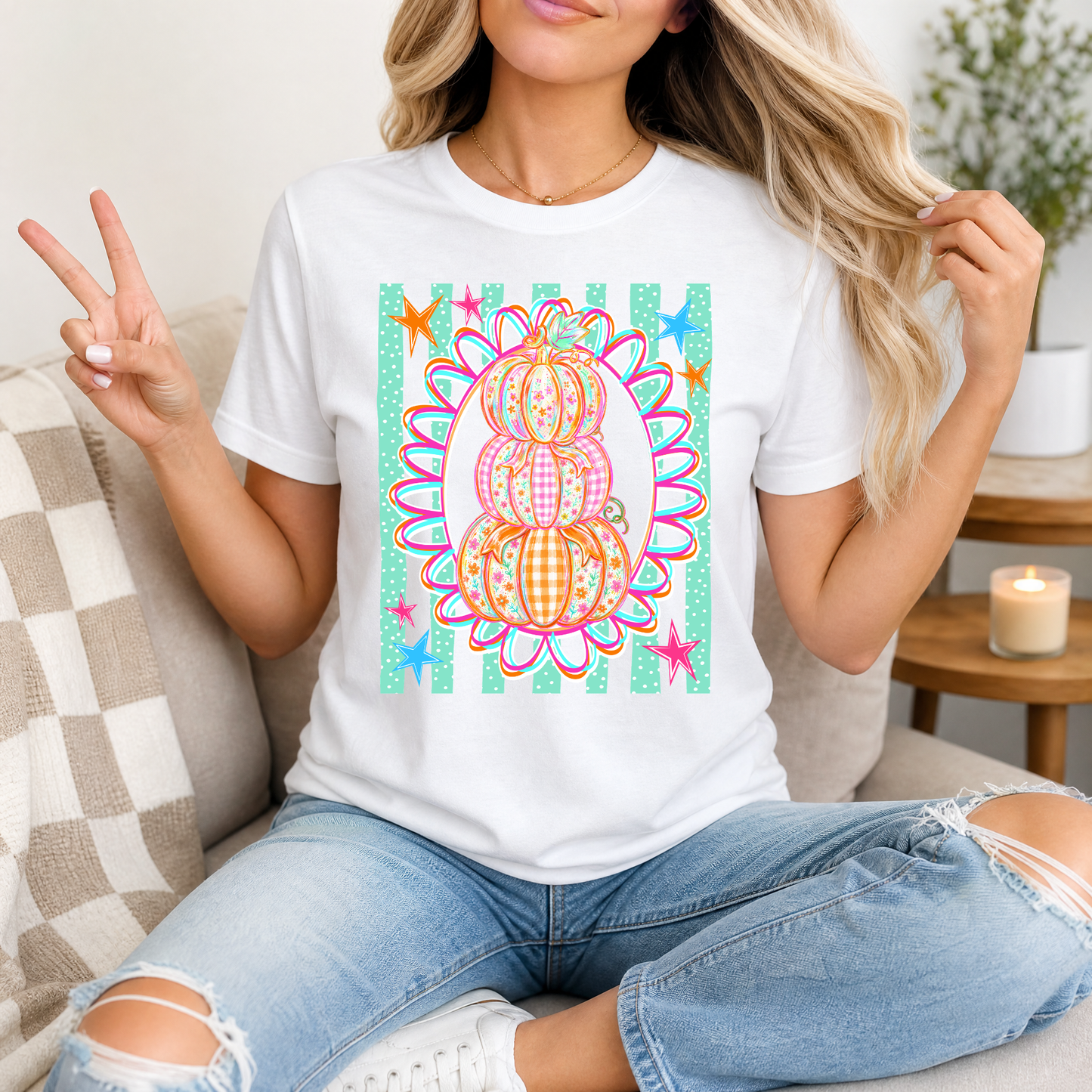 Pumpkin Stack Premium Graphic Tee