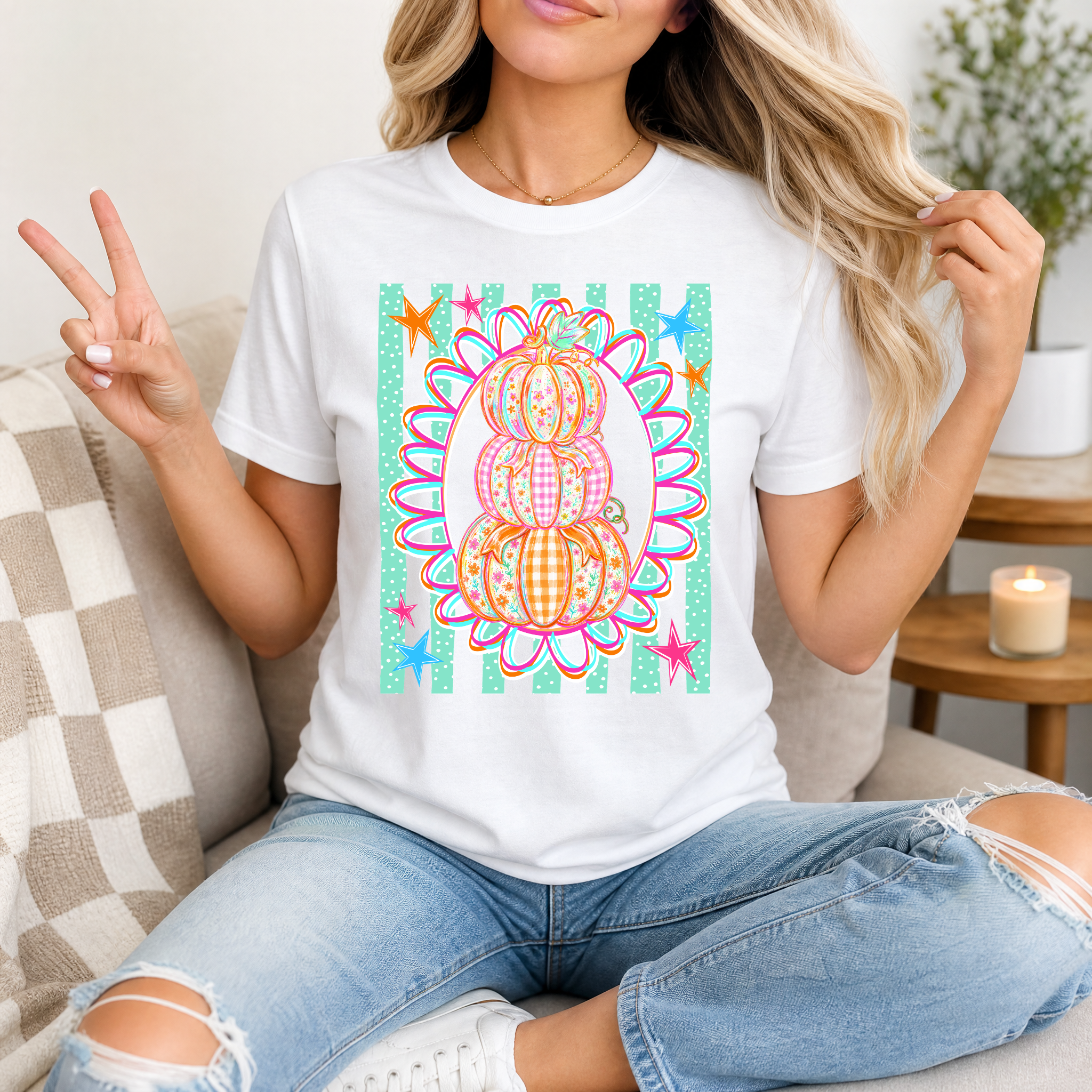 Pumpkin Stack Premium Graphic Tee
