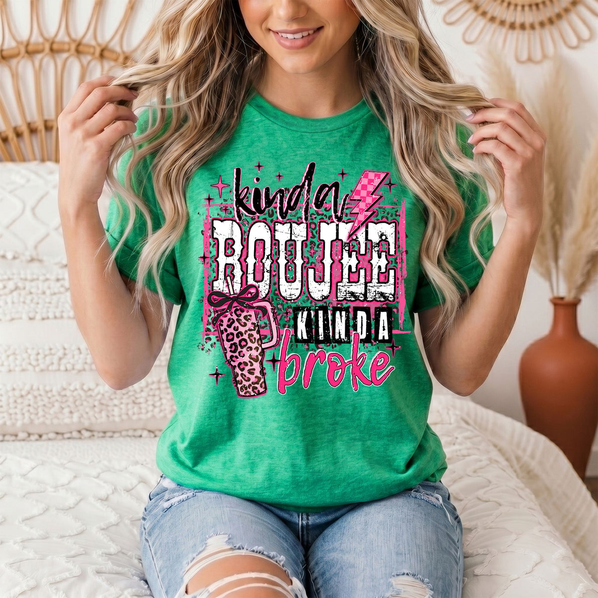Kinda Boujee Kinda Broke Graphic Tee
