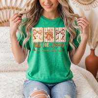 Fall for Jesus He Never Leaves Christian Graphic Tee