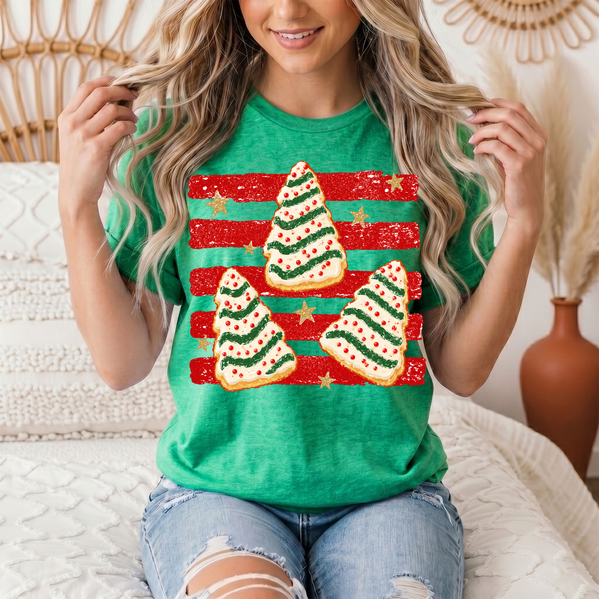 Christmas Tree Snack Cake Graphic Tee