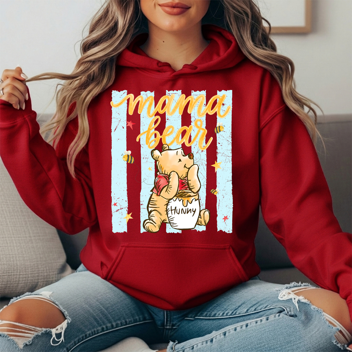 Mama Bear Honey Pot Graphic Hoodie