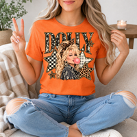 Dolly Bubblegum & Leopard Bow Vintage Graphic Tee