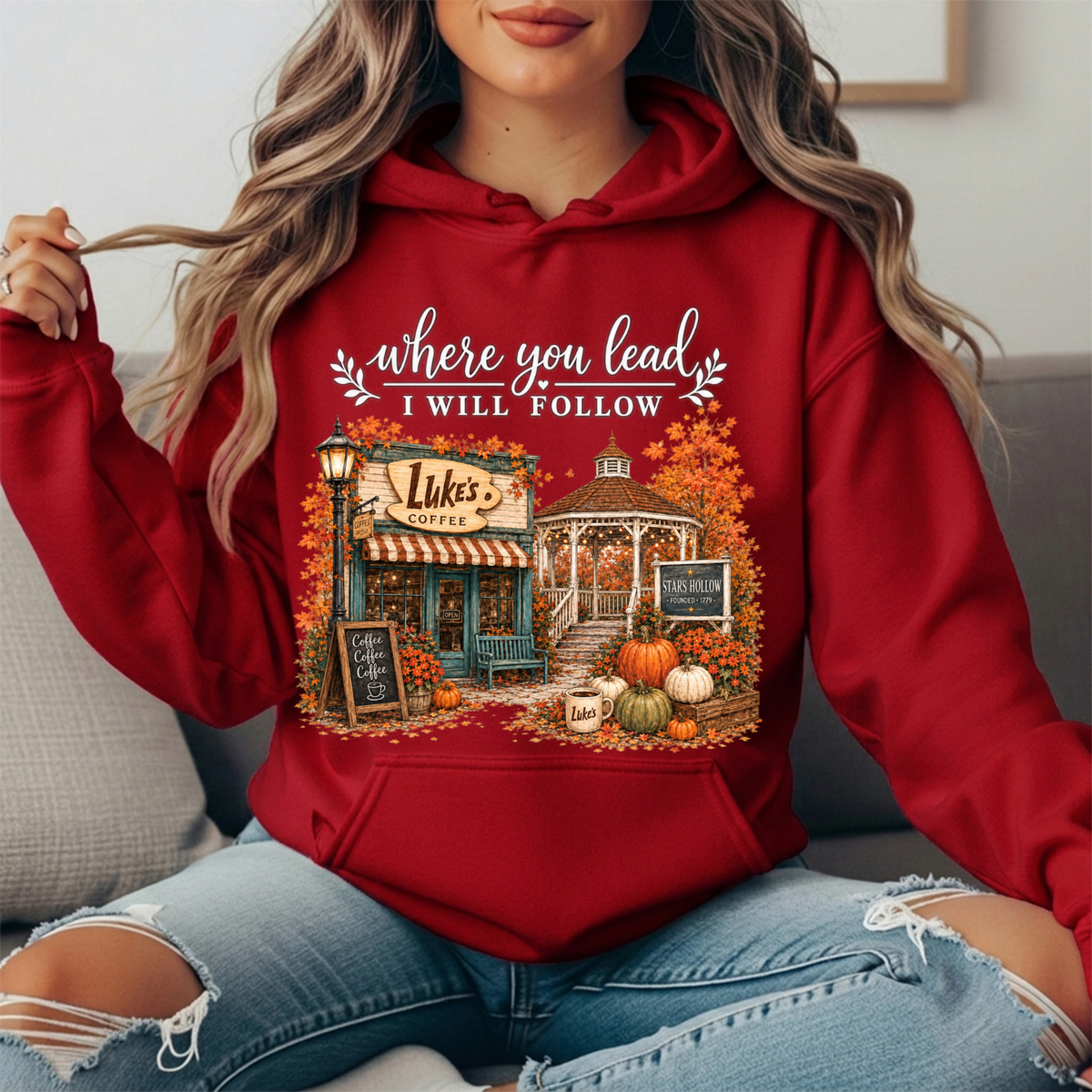 Where You Lead, I Will Follow Premium Hoodie Sweatshirt