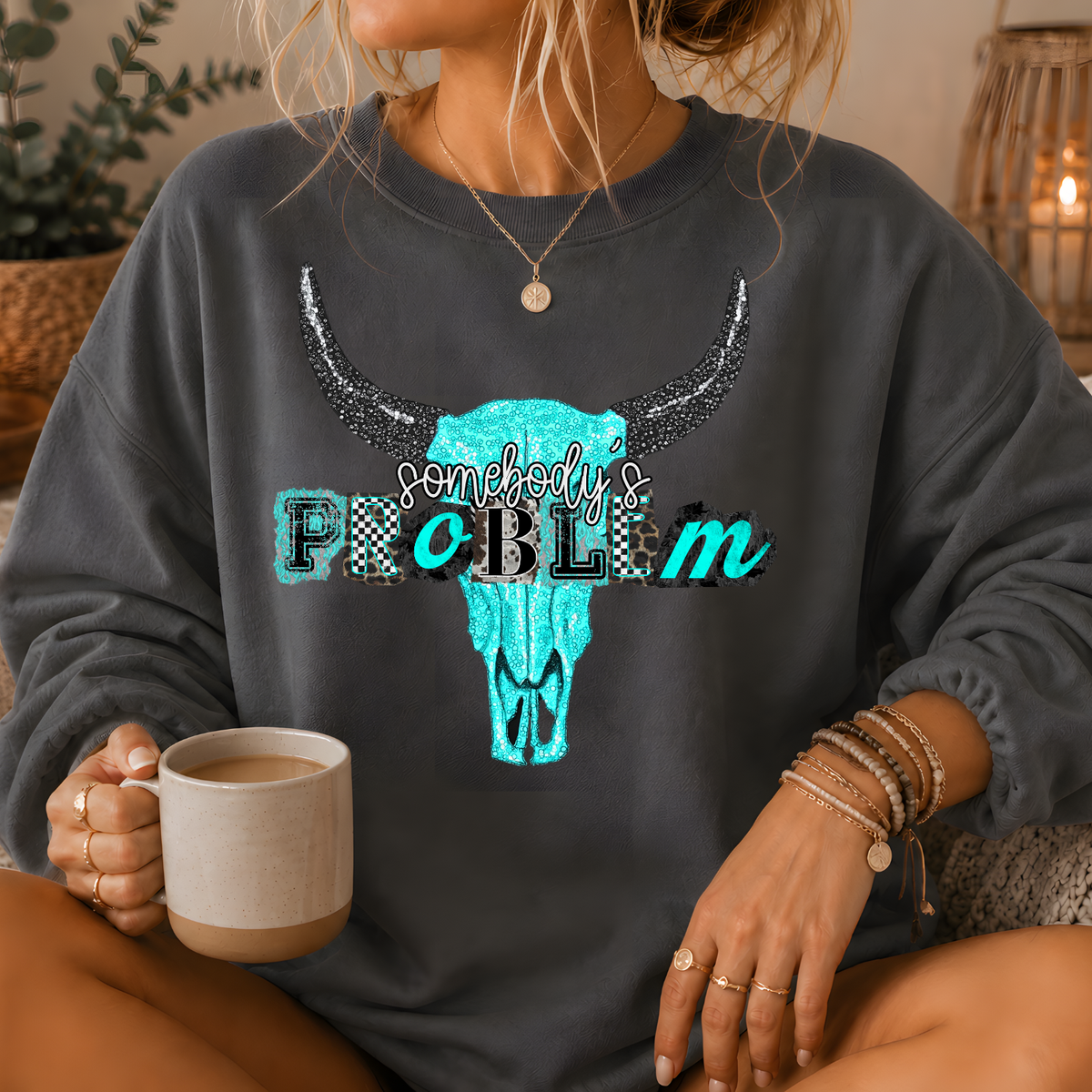 Somebody's Problem Longhorn Crewneck Sweatshirt