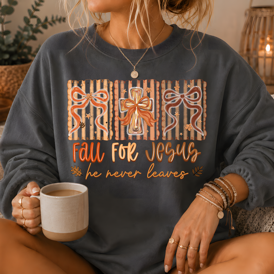 Fall For Jesus Crewneck Sweatshirt